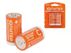 Батарейка C LR14 1,5V alkaline 2шт. ЮПИТЕР