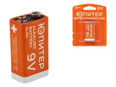 Батарейка 6LR61 (6LF22) 9V alkaline 1шт. ЮПИТЕР