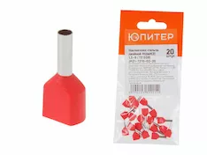 Наконечник-гильза двойной НШвИ(2) 1,5-8 (TE1508) (20 шт) Юпитер