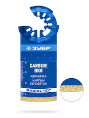 ЗУБР CARBIDE ВК8 Р60, 35x40 мм полотно с твердосплавной крошкой: керамика, кирпич, пенобетон (15577-35-40)
