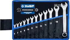 Набор комбинированных ключей 12 предметов ЗУБР Профессионал 27087-H12