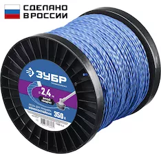 Леска для триммера ЗУБР ВИТОЙ КВАДРАТ 71035-2.4