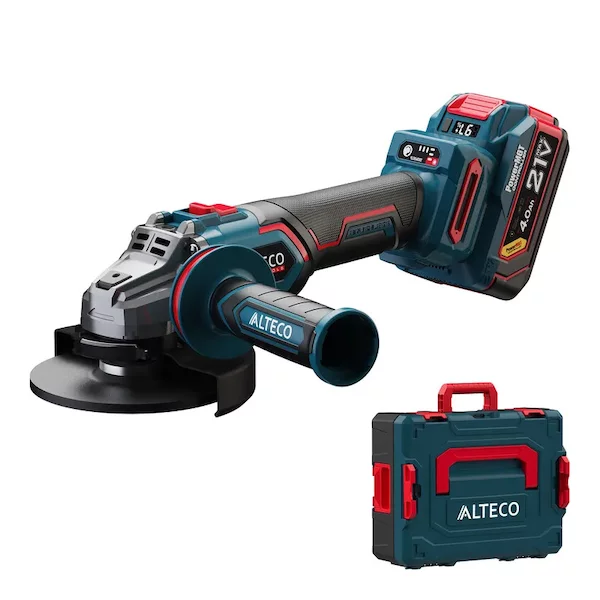 Бесщеточная аккумуляторная угловая шлифмашина ALTECO CAG 21-125 ECS BL 1x4Ah