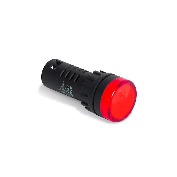 Лампа светодиодная универсальная ANDELI AD16-22D 220V AC/DC (red)