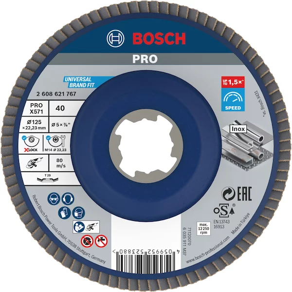 Круг лепестковый Best for Metal X-LOCK Bosch 2608621767