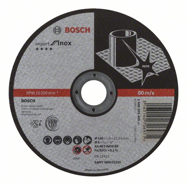 Отрезной круг прямой Bosch 2608603405