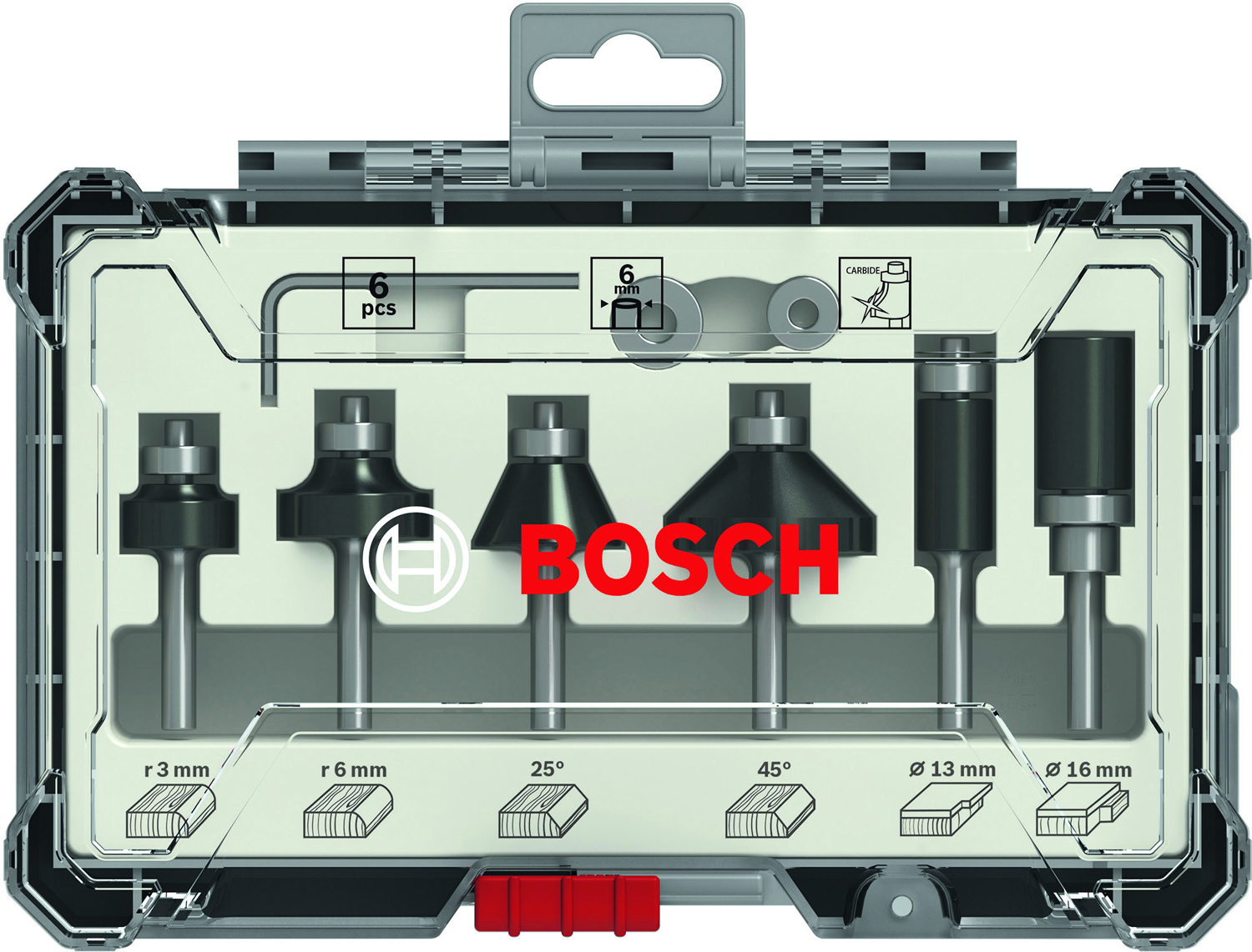Набор кромочных фрез Bosch 6 мм