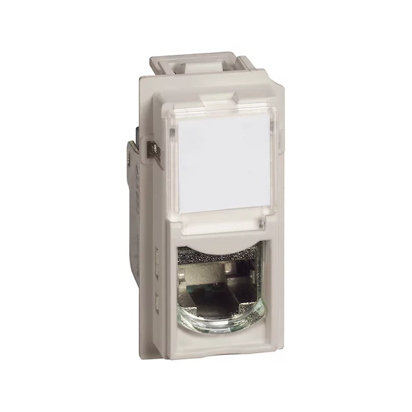 Розетка компьютерная Bticino KM4279C6S Living Now RJ45 cat6 STP 1 модуль песочный