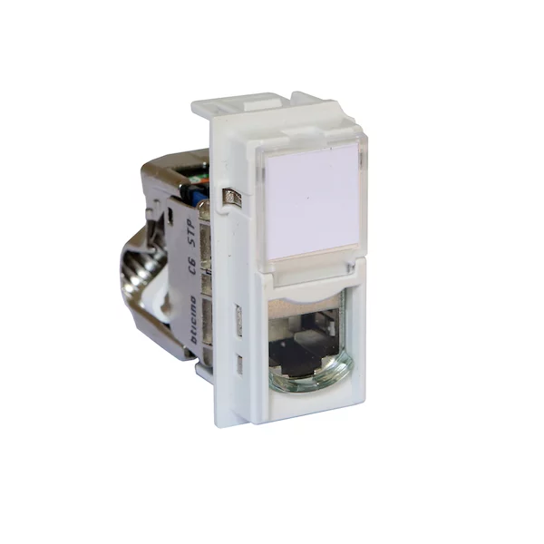 Розетка компьютерная Bticino KW4279C6S Living Now RJ45 cat6 STP 1 модуль белая