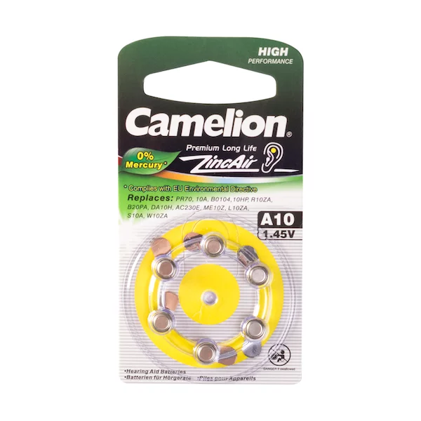 Батарейка CAMELION Zinc Air A10-BP6(0%Hg)