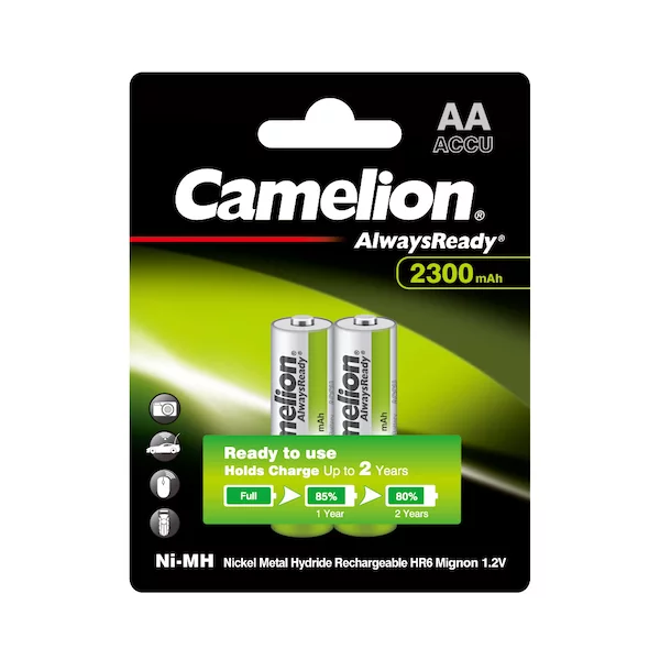 Аккумулятор CAMELION AlwaysReady Rechargeable Ni-MH NH-AA2300ARBP2