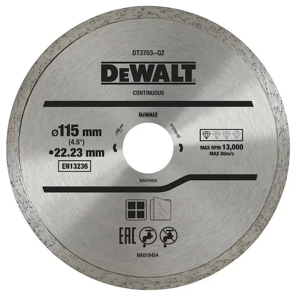 Диск алмазный по керамике DeWALT 115х1.6х22.23мм DT3703-QZ