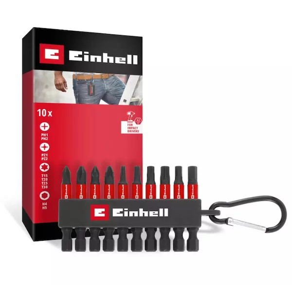 Набор ударных бит с карабином Einhell 49118633