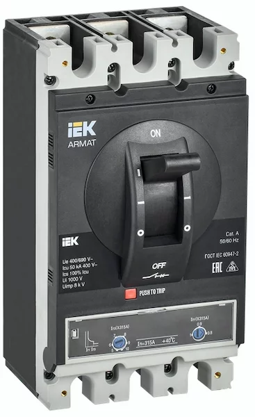 Автоматический выключатель в литом корпусе IEK AR-MCCB-3H-050-0315A-ATUC