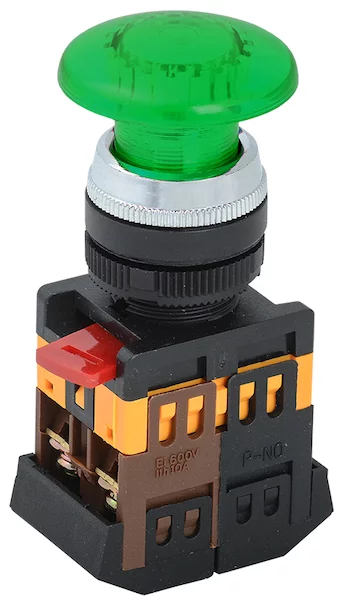 Кнопка IEK AELA-22 "Грибок" d22мм 240В 1з1р BBG20-AELA-K06