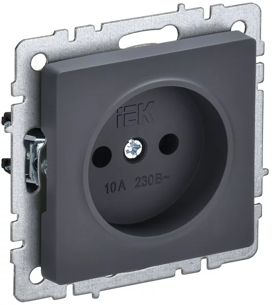 Розетка 1-местная IEK BRITE 10А РС10-1-0-БрГ BR-R10-10-K53 