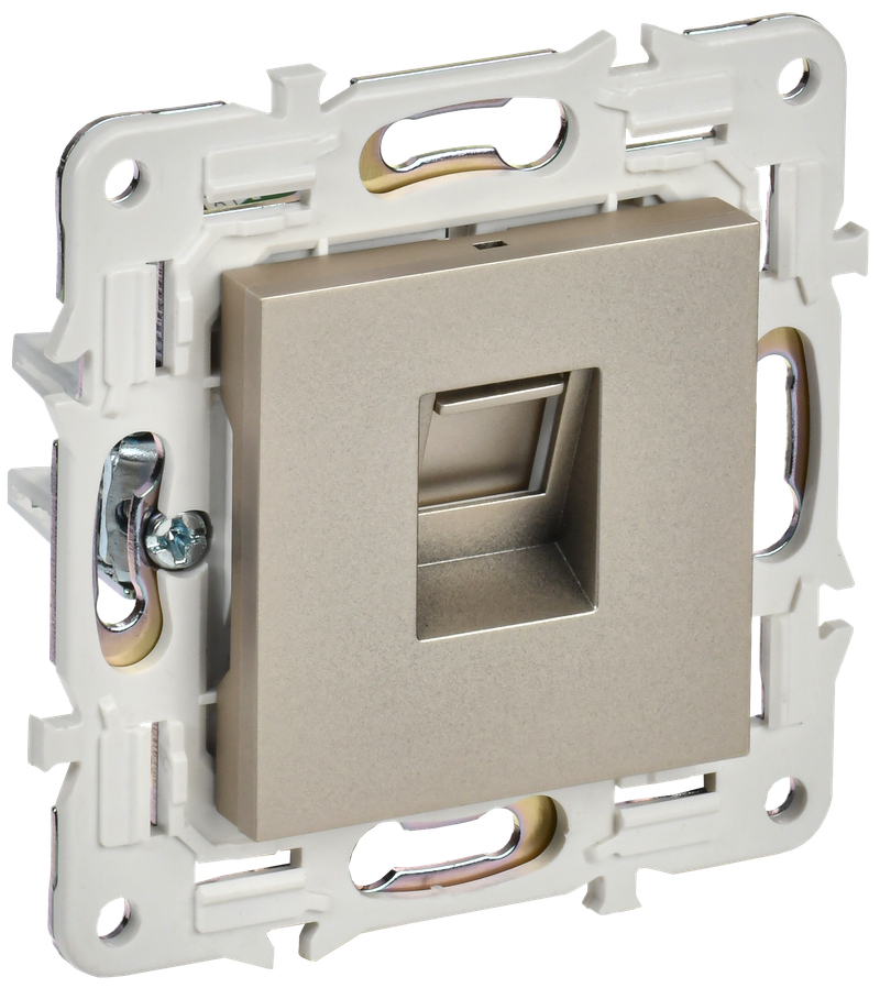 SKANDY Розетка компьютерная RJ45 кат.6 SK-K02Sh шампань IEK SK-K10-2-K37