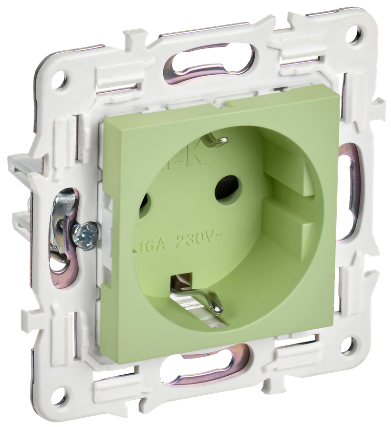 Розетка IEK SKANDY 16А SK-R06G SK-R14-16-1-K06