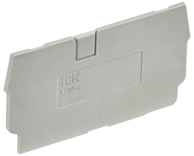 Заглушка для колодки клеммной IEK CP 4мм2 YCT20-00-K03-004-ZGL