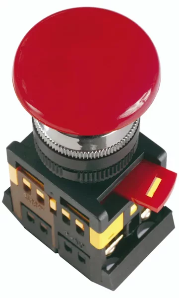 Кнопка IEK AEAL-22 d22мм 240В 1з+1р с фиксацией красный