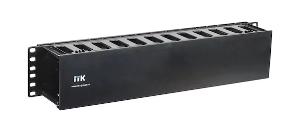 Органайзер пласт. с крышкой 19" 2U чер. ITK CO05-2PC