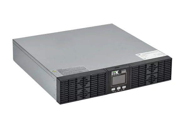 ИБП однофазный онлайн 6кВА/6кВт 2U LCD дисплей 192-240VDC клеммная колодка без АКБ с регулируемым зарядным устройством USB EPO RS232 SNMP слот Rack/Tower ITK ELECTRA OR EOR-0006KVA-1-L