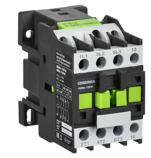 Контактор КМИе-11810 18А 400В/АС3 1NO GENERICA KKME11-018-400-10
