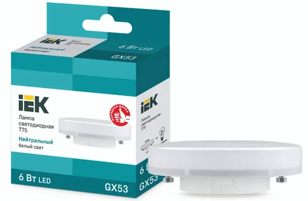 Лампа IEK LED T75 6Вт 230В 4000К GX53