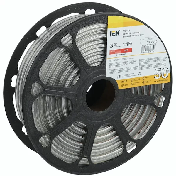 Лента светодиодная IEK LSR-2835R60-4,8-IP67-220В