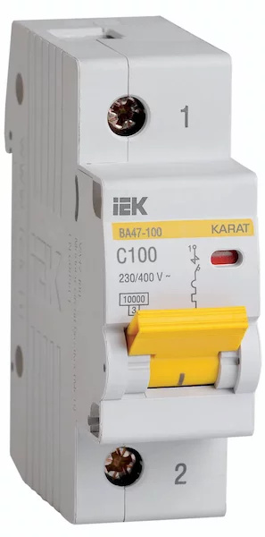 Выключатель автоматический IEK ВА47-100 1P C 100А 10кА