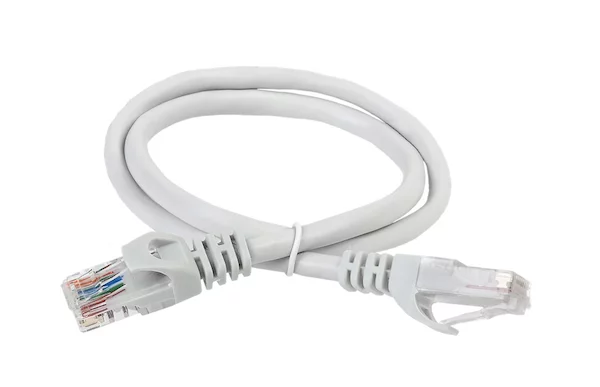 Коммутационный шнур (патч-корд) кат.6 UTP LSZH 1м серый ITK PC01-C6UL-1M