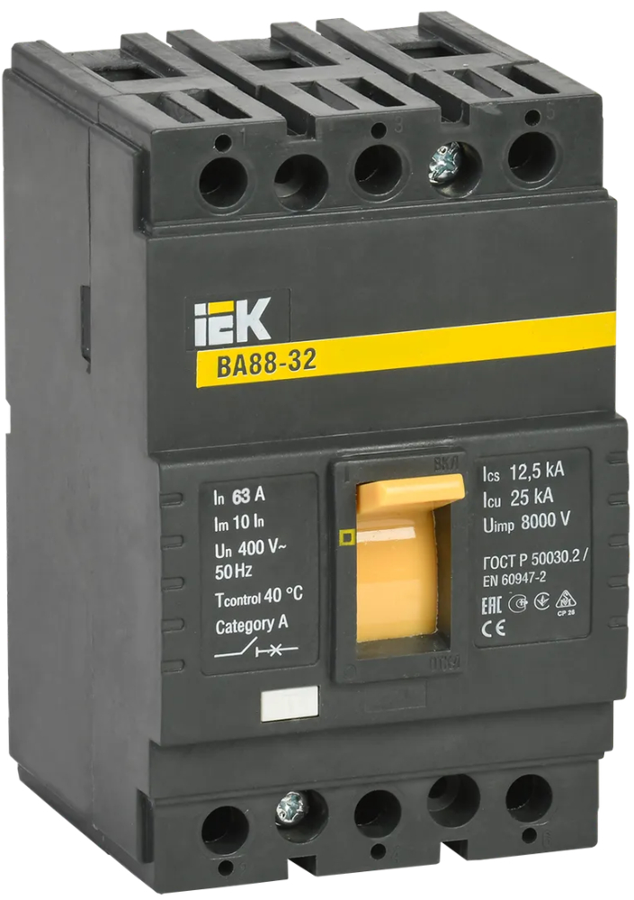 Выключатель автоматический IEK ВА88-32 3Р 63А 25кА