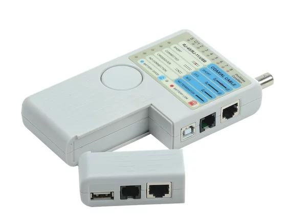Тестер для витой пары 4в1 RJ45/RJ11/BNC/USB с элементом питания ITK WH3468