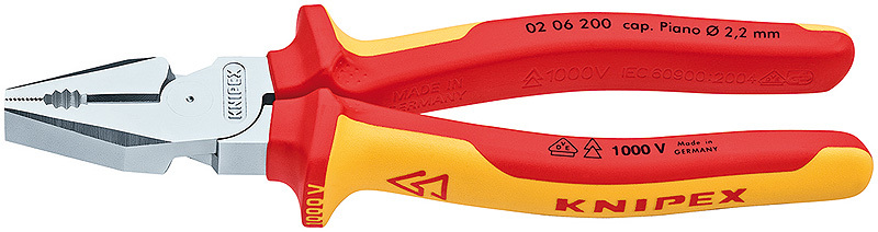 Плоскогубцы комбинированные KNIPEX 02 06 200