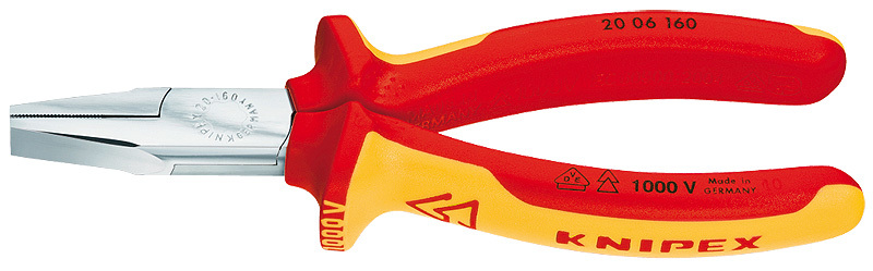 Плоскогубцы с гладкими губками KNIPEX 20 06 160
