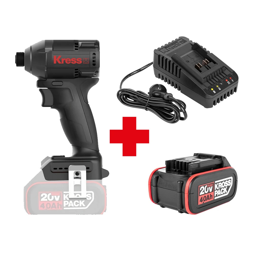 Шуруповерт KRESS KUB61.9+KPB2004+KCH2006