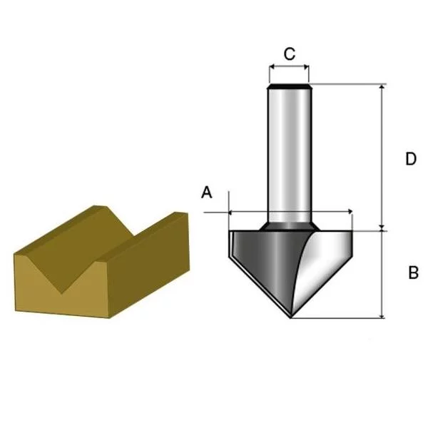 Фреза пазовая V-образная Makita D-09385