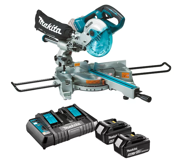 Аккумуляторная торцовочная пила Makita DLS714NZ SET с набором