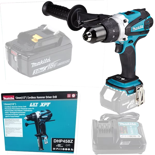 Аккумуляторная ударная дрель-шуруповёрт Makita DHP458Z-SP