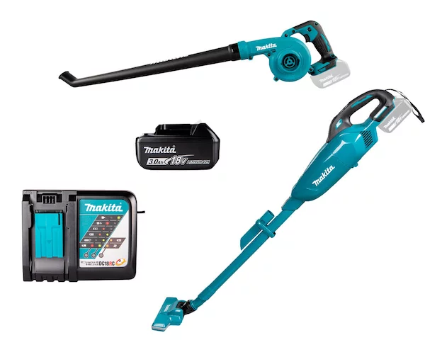 Аккумуляторная воздуходувка и пылесос с комплектом питания Makita DUB186Z-DCL284FZ-191A25-2
