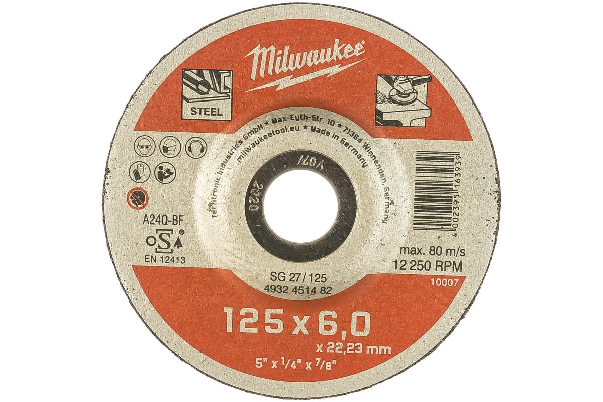 Круг шлифовальный Milwaukee 4932451482
