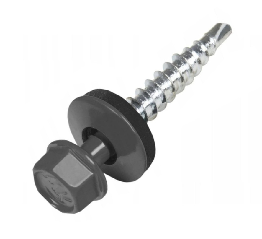 Шуруп кровельный окрашенный 4.8x50 RAL7024