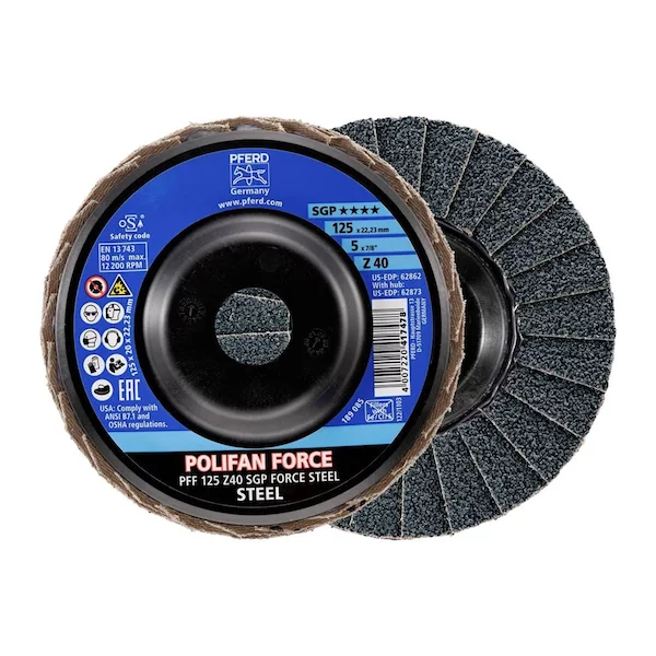 Круг шлифовальный Pferd PFF 125 Z40 SGP FORCE STEEL