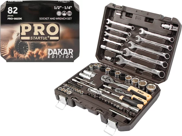 Набор головок и ключей 82пр. 1/4",1/2" PRO STARTUL DAKAR (PRO-082DK)
