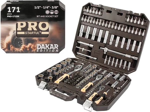 Набор головок и бит 171пр. 1/4",3/8",1/2" PRO STARTUL DAKAR (PRO-171DK)