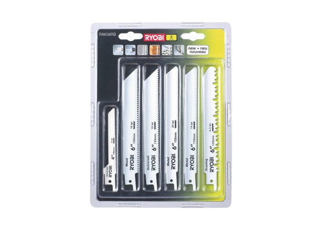 Набор полотен для сабельной пилы  Ryobi RAK06RB