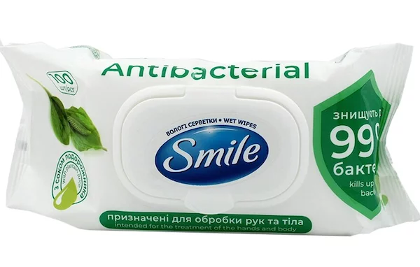 Влажные салфетки Smile Antibacterial подорожник 4823071656466