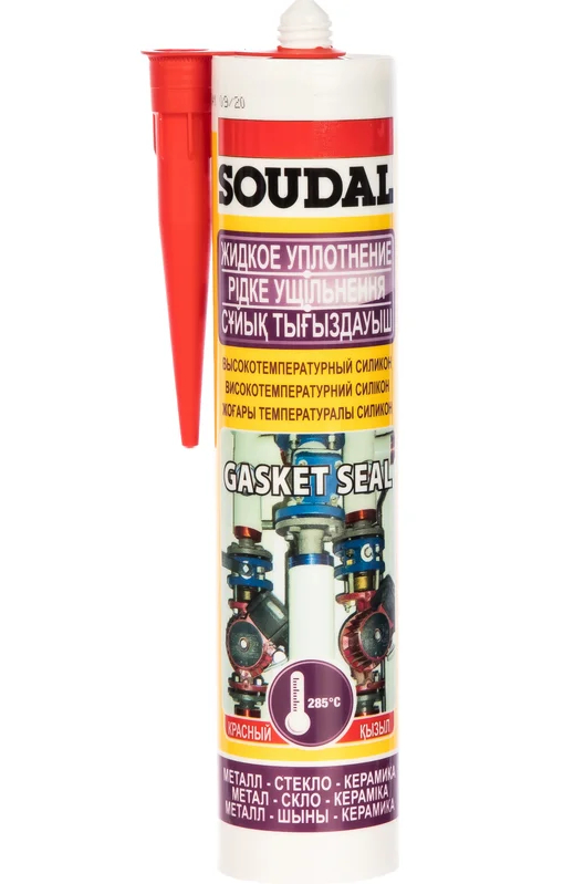 Силикон высокотемпературный SOUDAL Gasket Seal 12*280 мл 104240