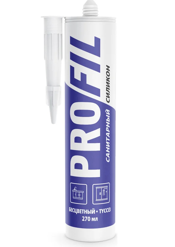 Кислотный силикон SOUDAL Profil санитарный бесцветный 15*270 мл 124253