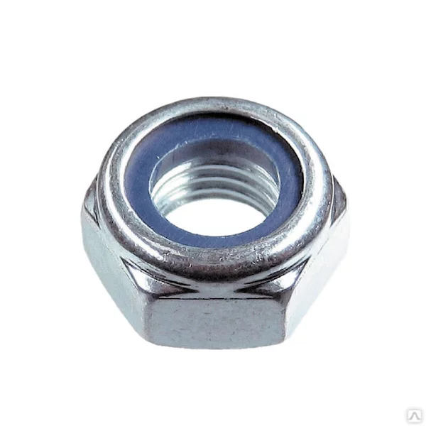 Гайка М14 со стопорным кольцом, цинк, DIN 985 (12 шт в пласт. конт.) STARFIX